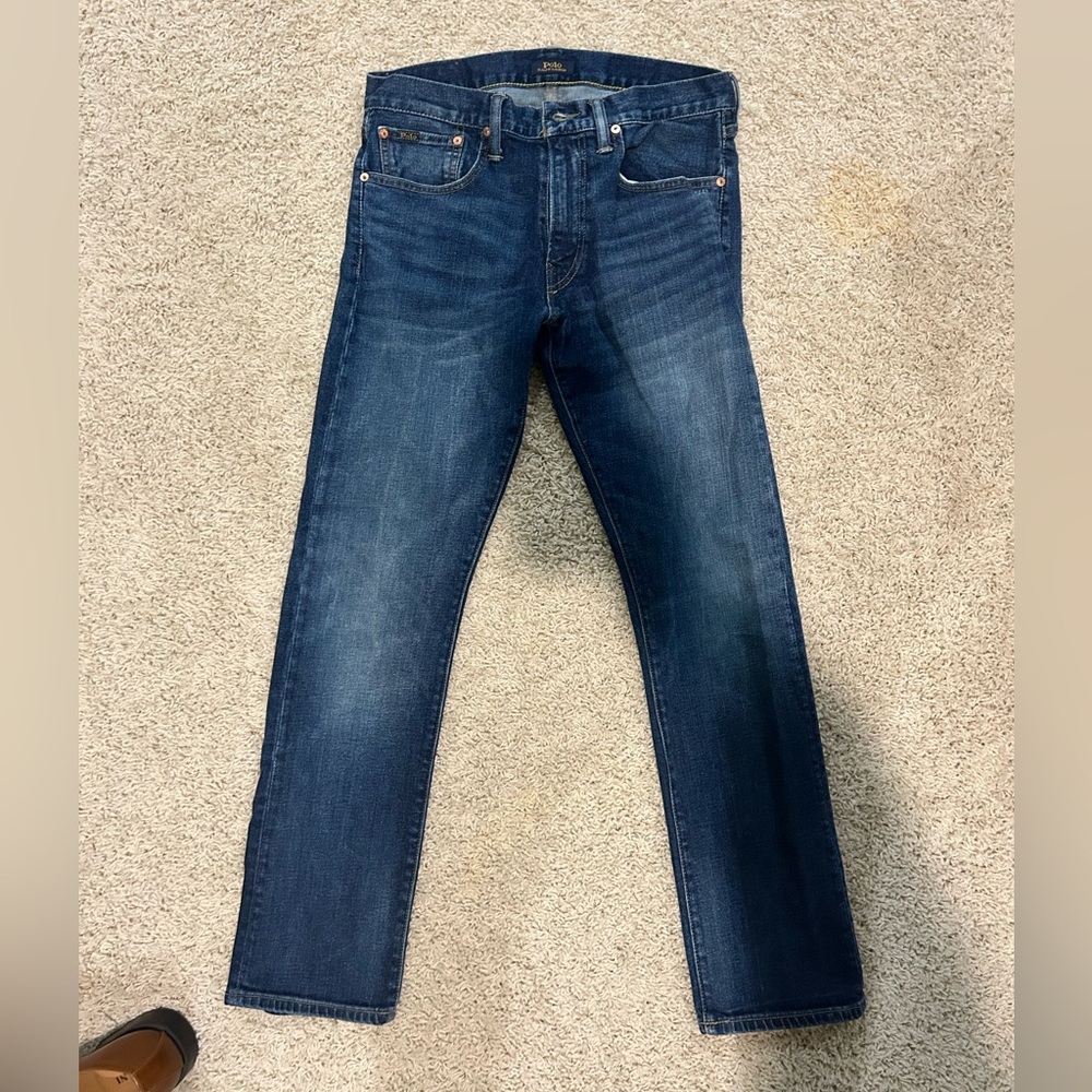 Ralph Lauren Men's Dark Wash Slim Straight Jeans